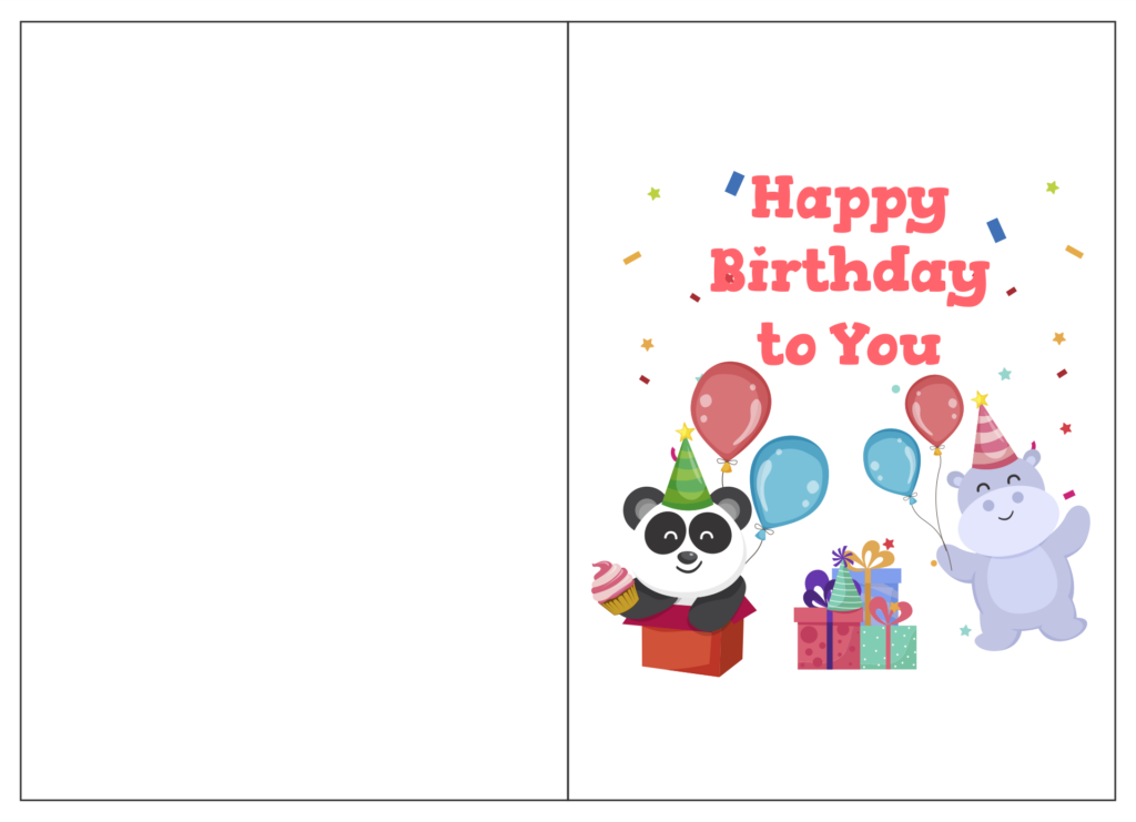 10 Best Printable Folding Birthday Cards For Wife Printablee