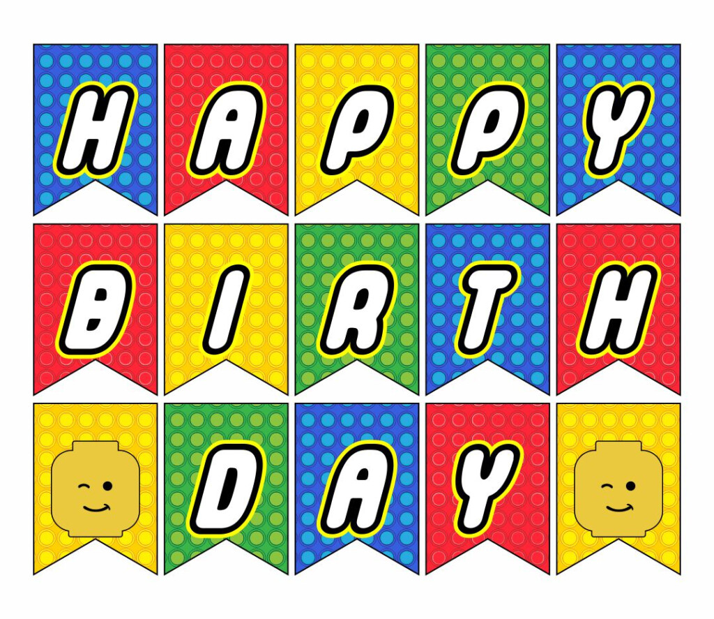 10 Best Printable LEGO Happy Birthday Sign Printablee