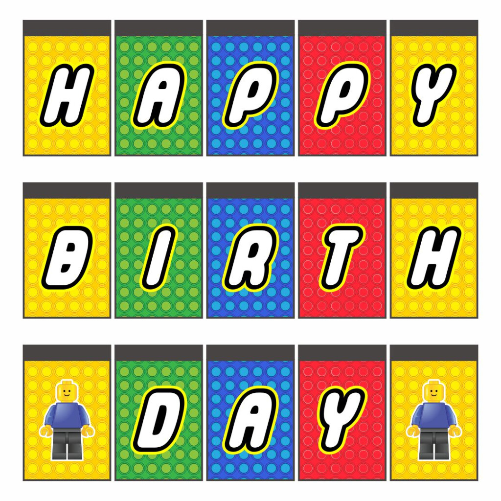 10 Best Printable LEGO Happy Birthday Sign Printablee