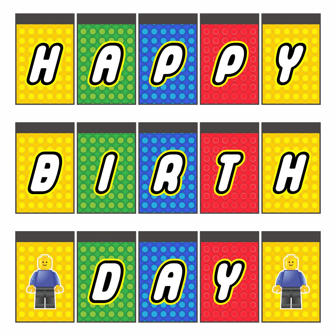 10 Best Printable LEGO Happy Birthday Sign Printablee