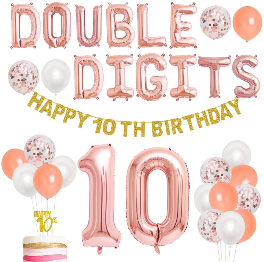 10th Birthday Decorations For Girls Double Digits Birthday Party 