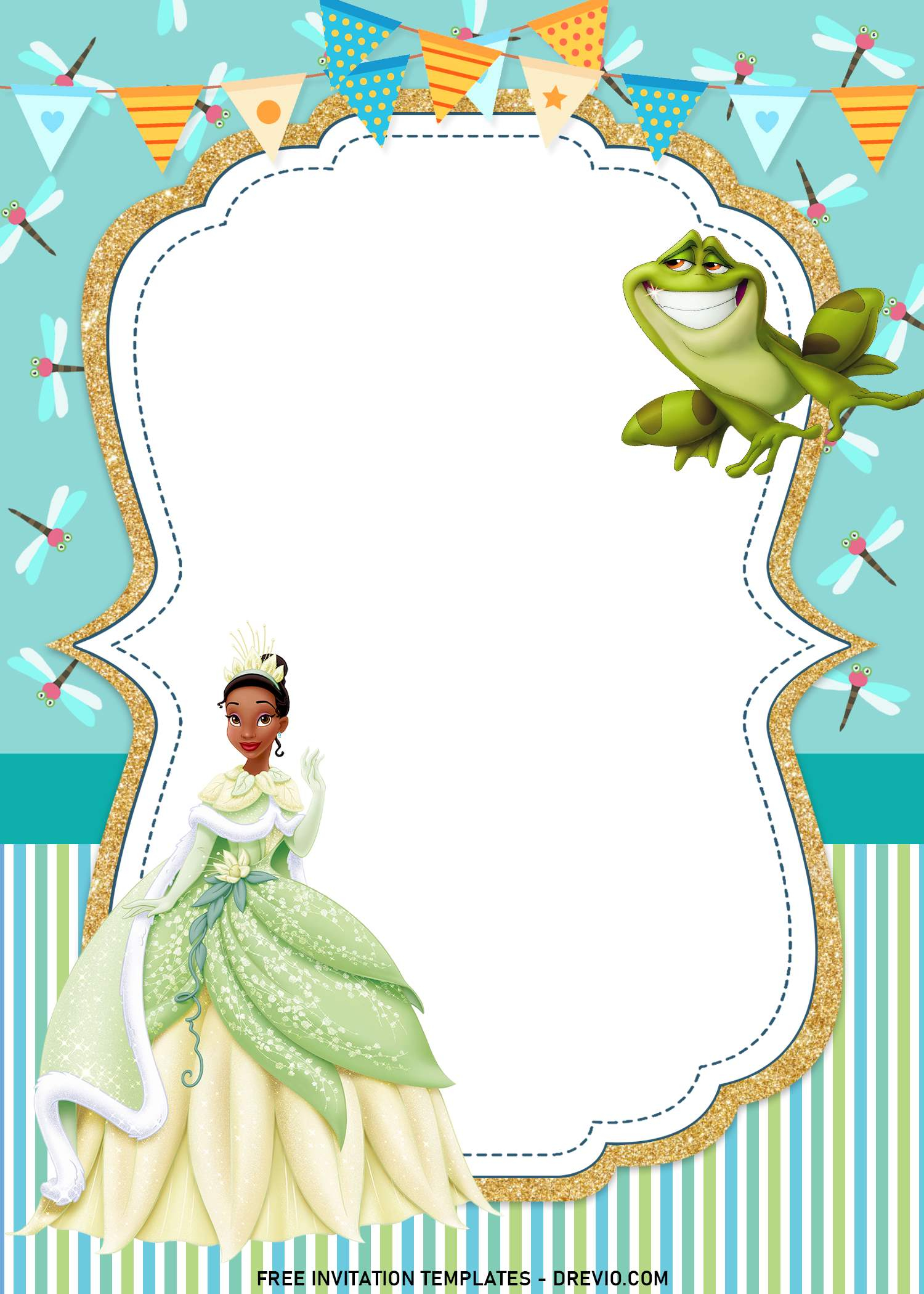 11 Princess Tiana And The Frog Birthday Invitation Templates 