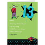 13th Birthday Cards Printable Free FreePrintableTM