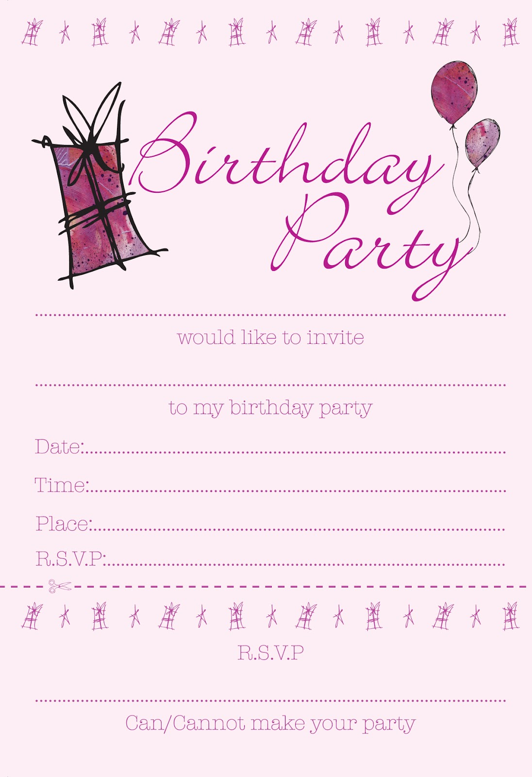 13th Birthday Party Invitation Templates Business Template Ideas