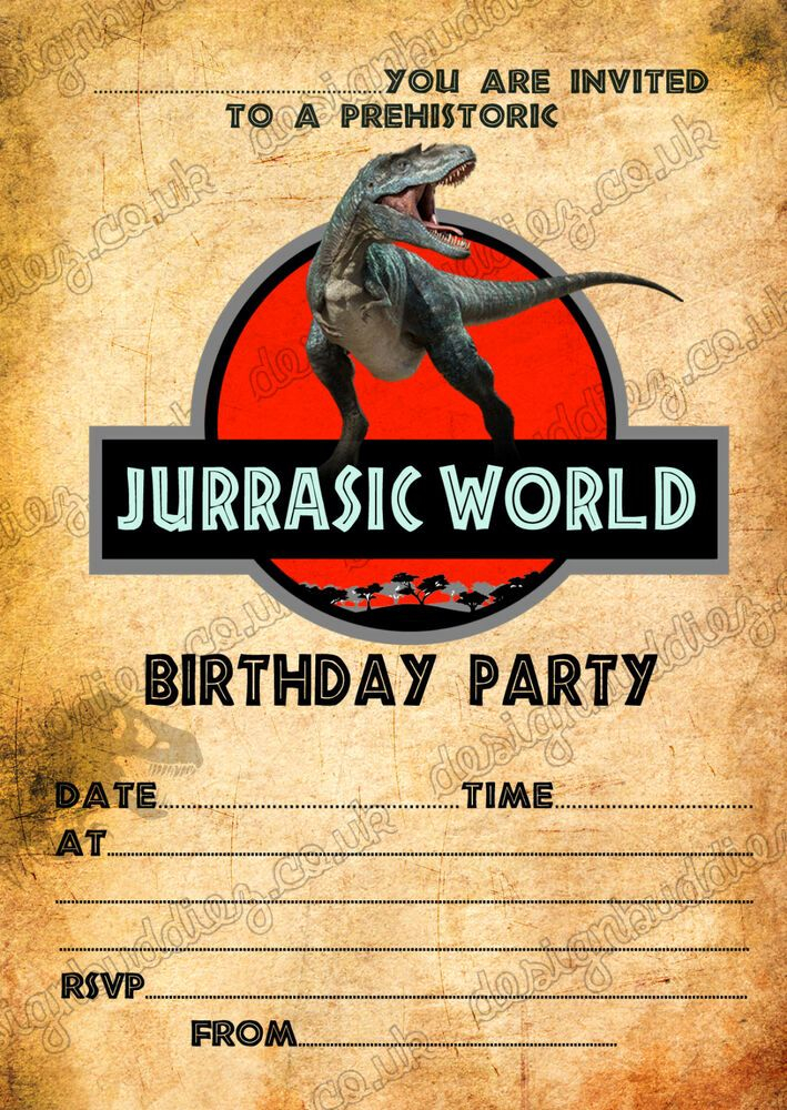 14 Aesthetic Jurassic World Birthday Invitation Template Pictures 