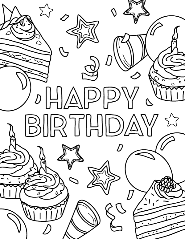 15 Birthday Coloring Pages For Adults Information