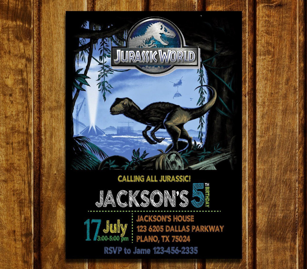 15 Graceful Jurassic World Birthday Invitation Template Free For Free 