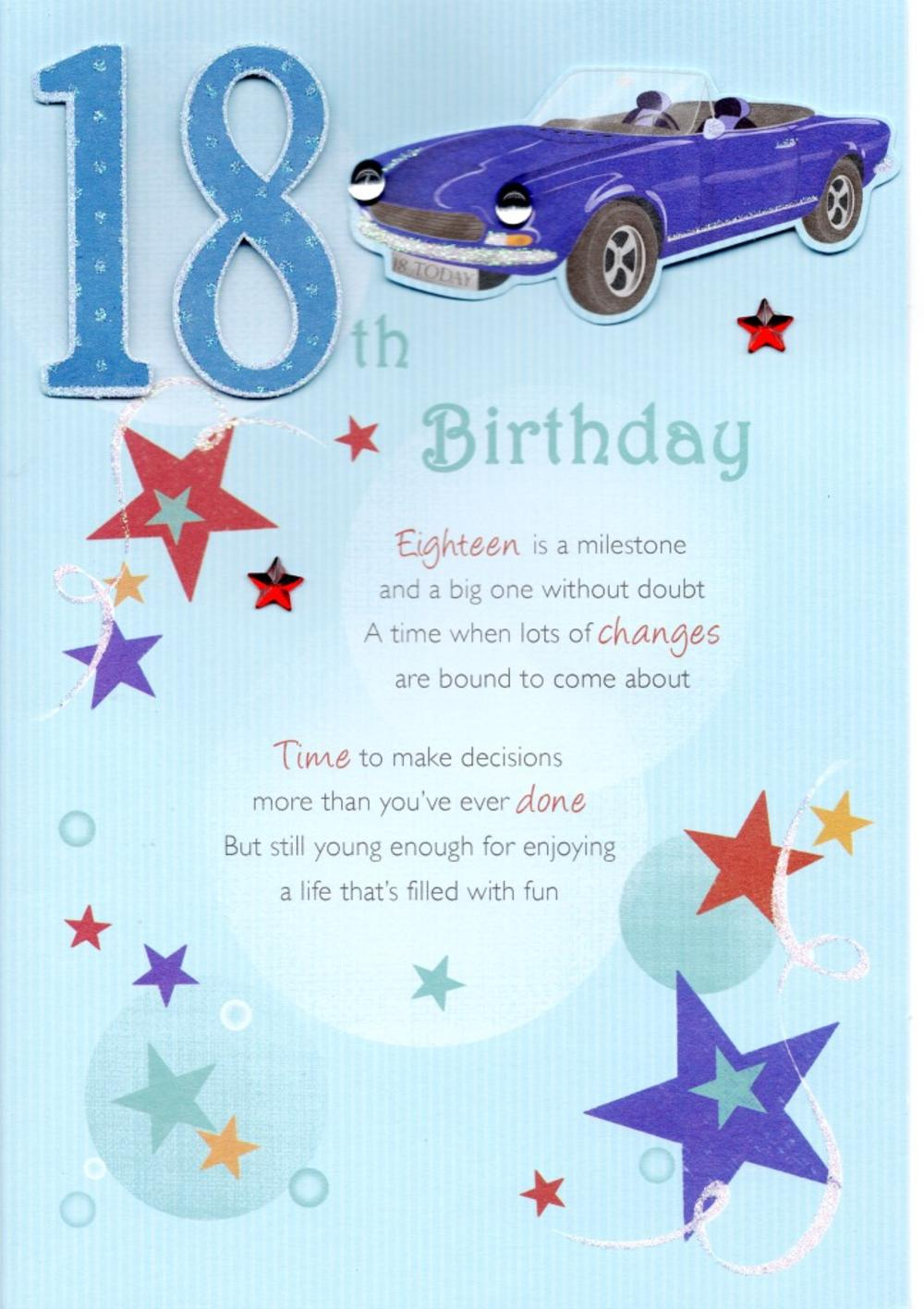 18th Happy Birthday Greeting Card Cards Love Kates