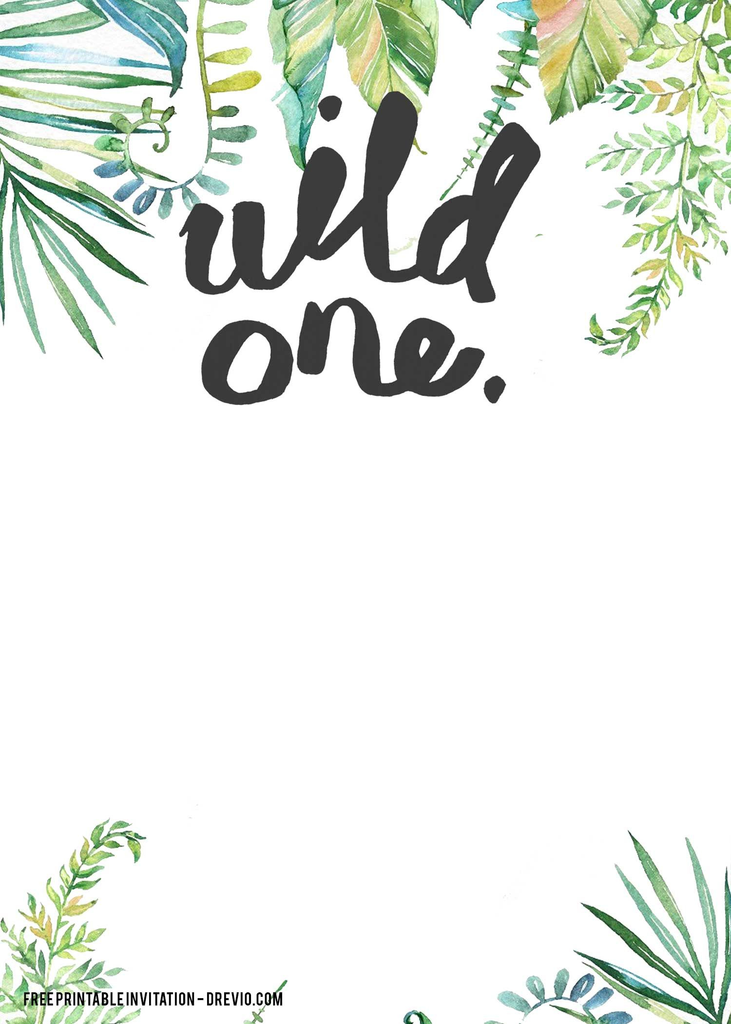 20 Winsome A Wild One Birthday Invitation Template Design PNG 