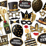 21st Birthday Photo Booth Props Instant Download Printable