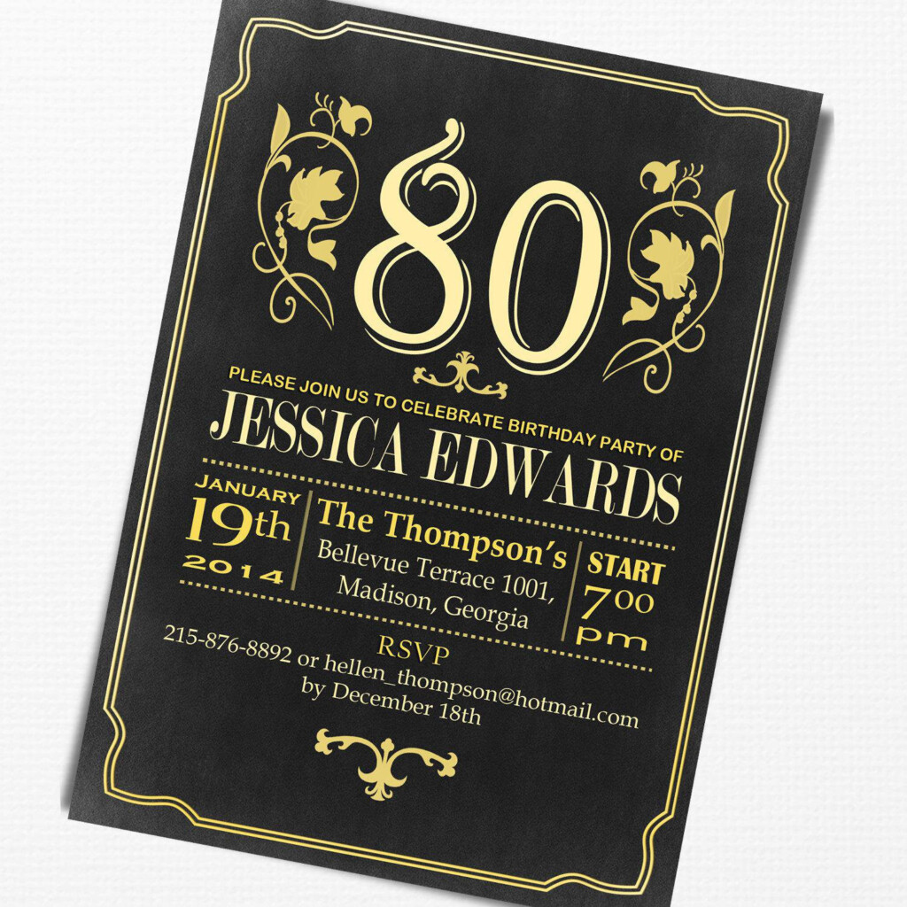 25 Best Ideas 80th Birthday Invitation Wording Home Family Style 