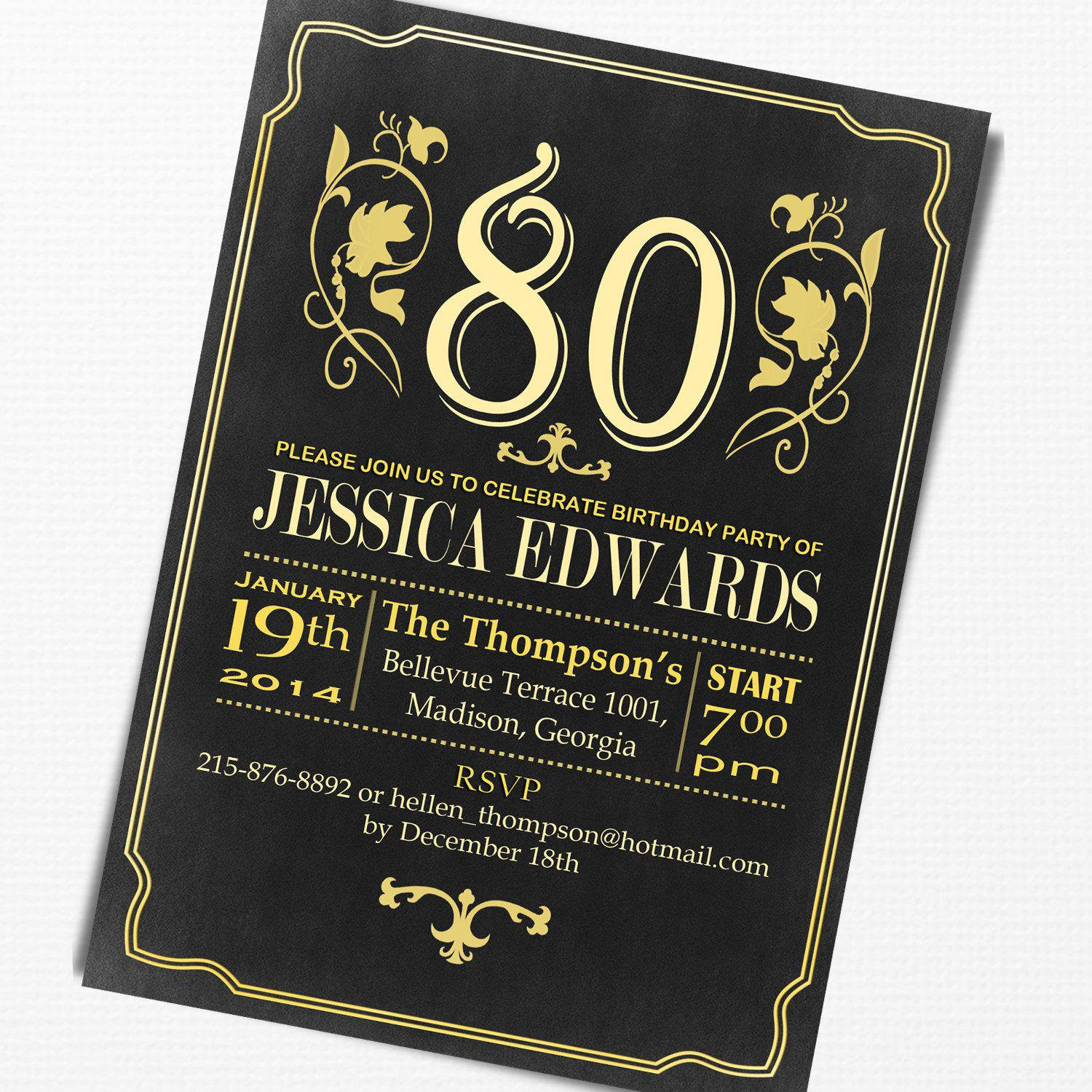 25 Best Ideas 80th Birthday Invitation Wording Home Family Style 