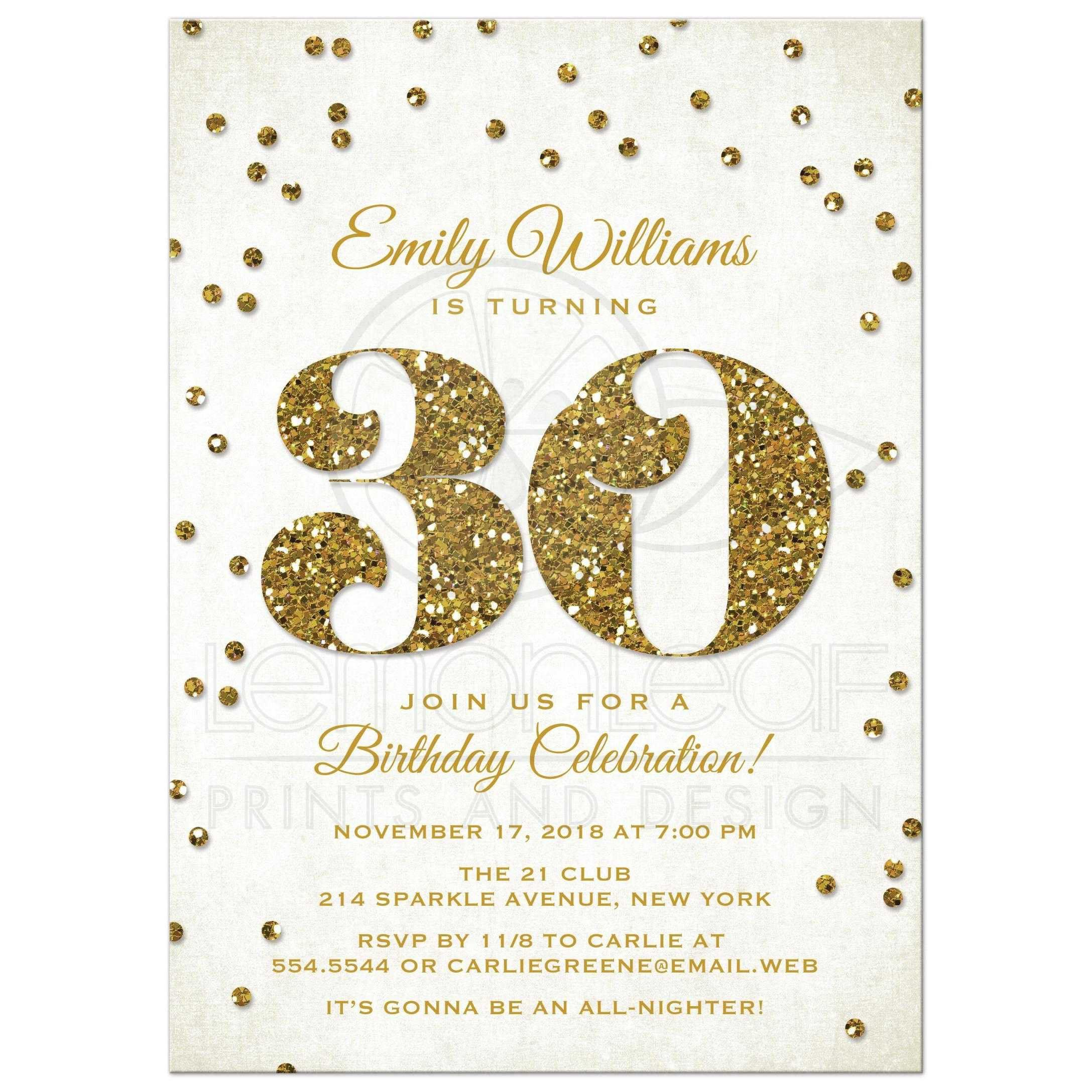 30th birthday invitations templates free printable 30th Birthday 