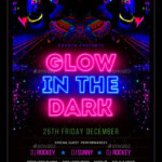 35 Glow Party Invitation Template Free In 2020 Neon Party Invitations