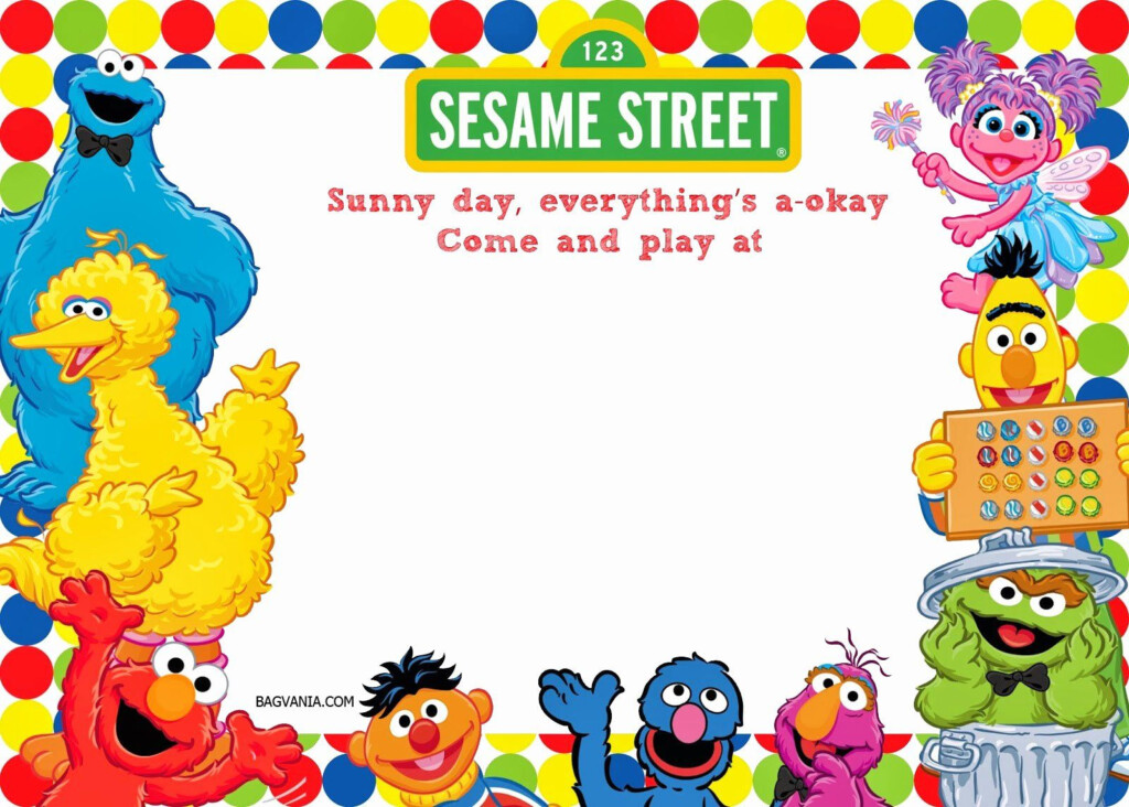 35 Sesame Street Party Invitations Template In 2020 Sesame Street 