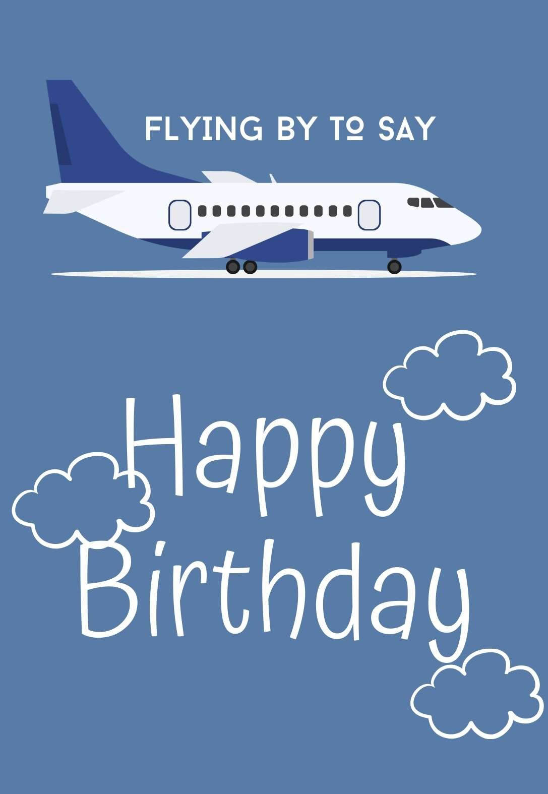 4 Awesome Airplane Printable Birthday Cards free PRINTBIRTHDAY CARDS