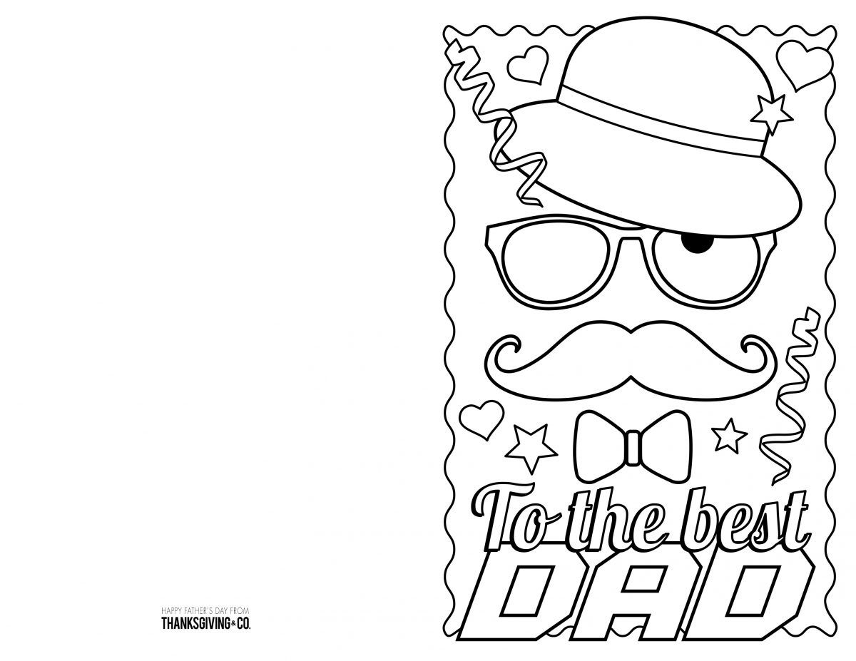 4 Free Printable Father s Day Cards To Color In 2020 Fathers Day 