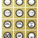 50th Birthday Cupcake Toppers Free And Customizable