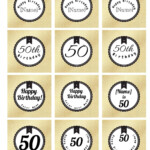 50th Birthday Cupcake Toppers Free And Customizable