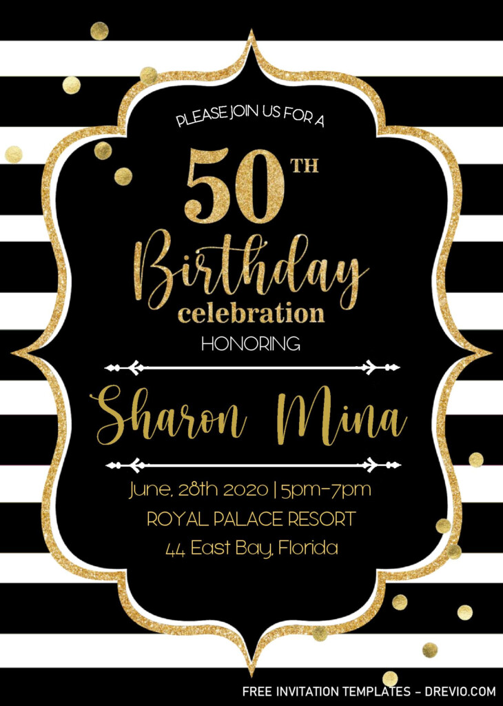 50th Birthday Invitation Templates Free Printable Printable Templates