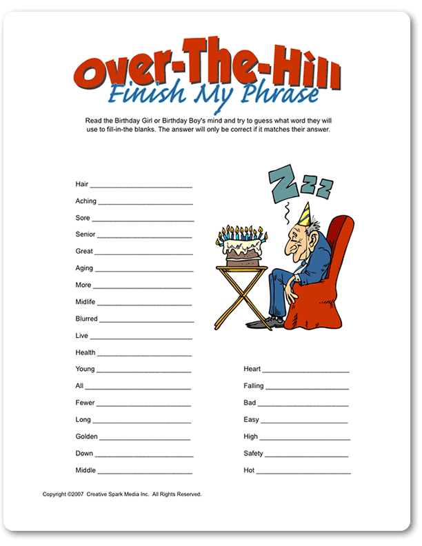 50Th Birthday Party Games Free Printable 50th Birthday Party Games 