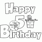 5th Birthday Coloring Pages