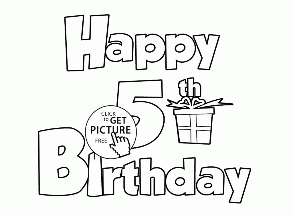 5th Birthday Coloring Pages