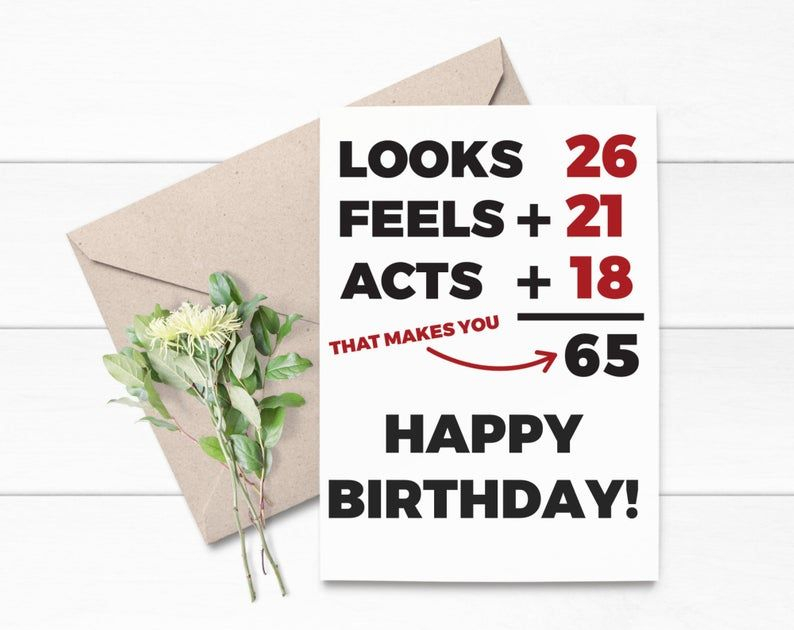 65th Birthday Card Printable Instant Download For Sixty Etsy In 2020