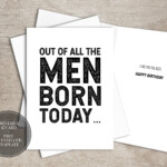 8 Best Images Of Printable Birthday Cards For Men Happy Birthday 8