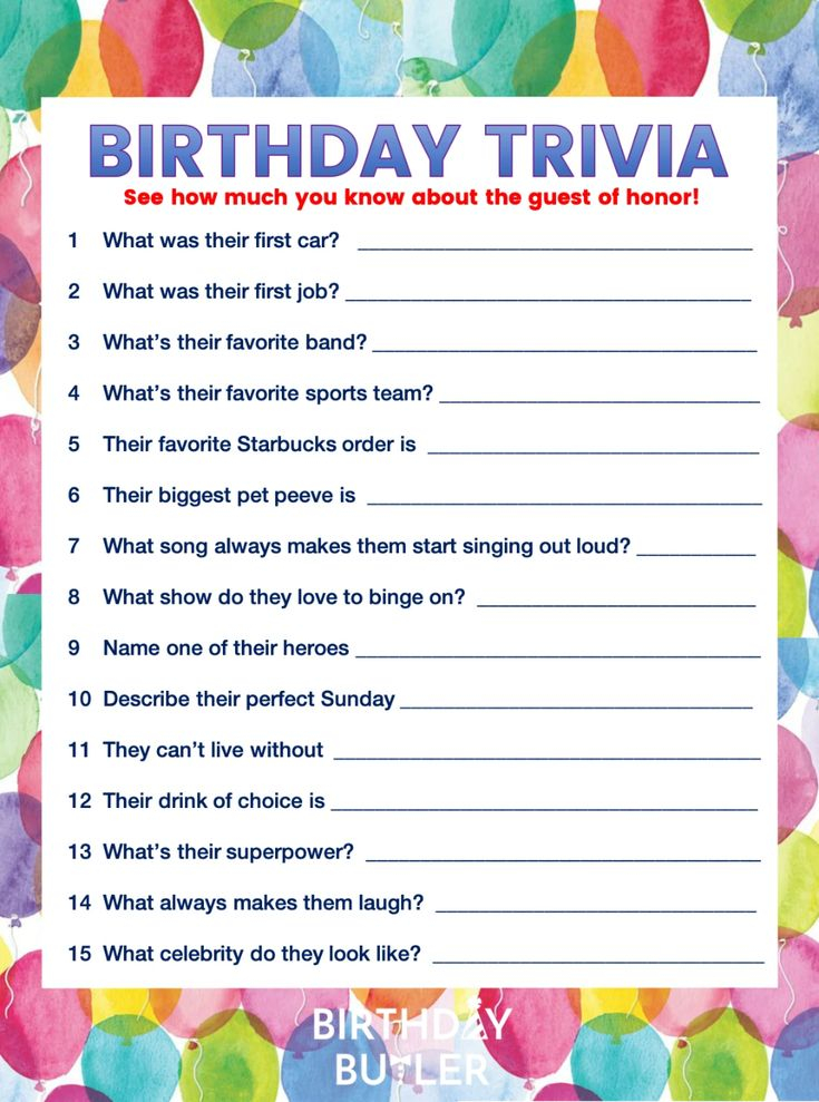 ADD OOMPH TO YOUR PARTY WITH BIRTHDAY TRIVIA In 2020 50th Birthday