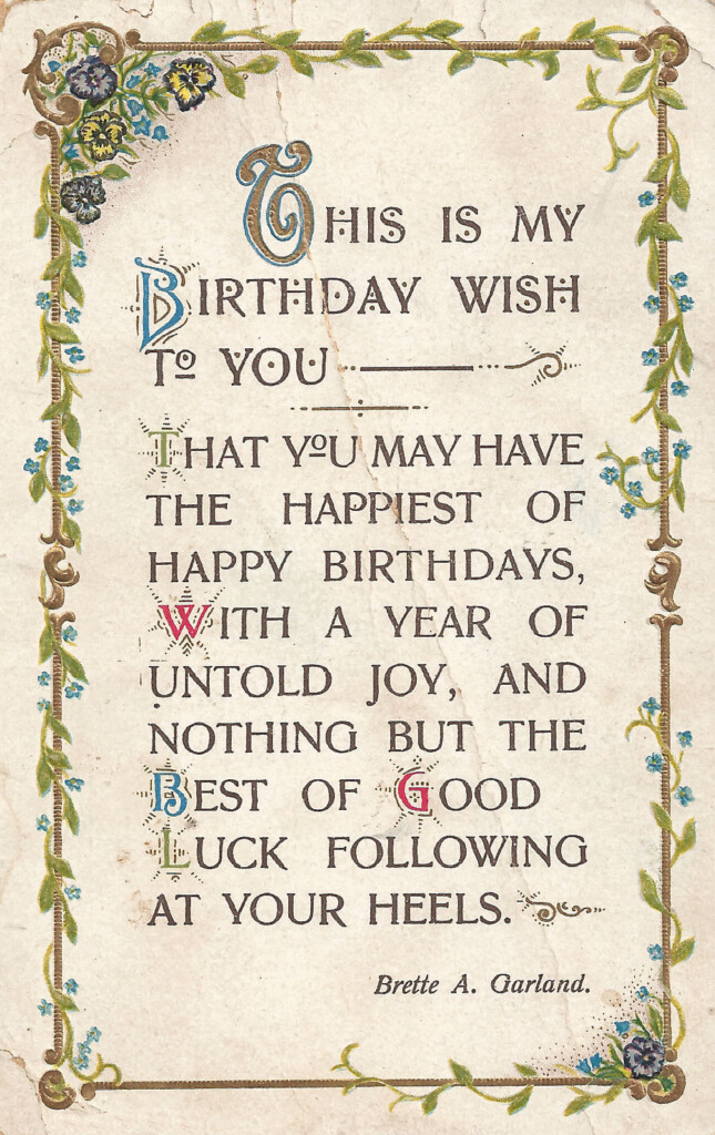 Antique Images Printable Greeting Free Digital Birthday Download Card