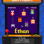 Arcade Video Game 8bit Birthday Party Invitation Printable Etsy