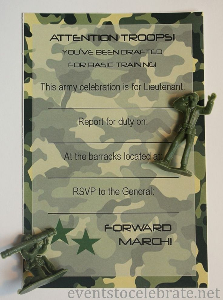 Army Invitation Free Printable Eventstocelebrate Army Birthday 