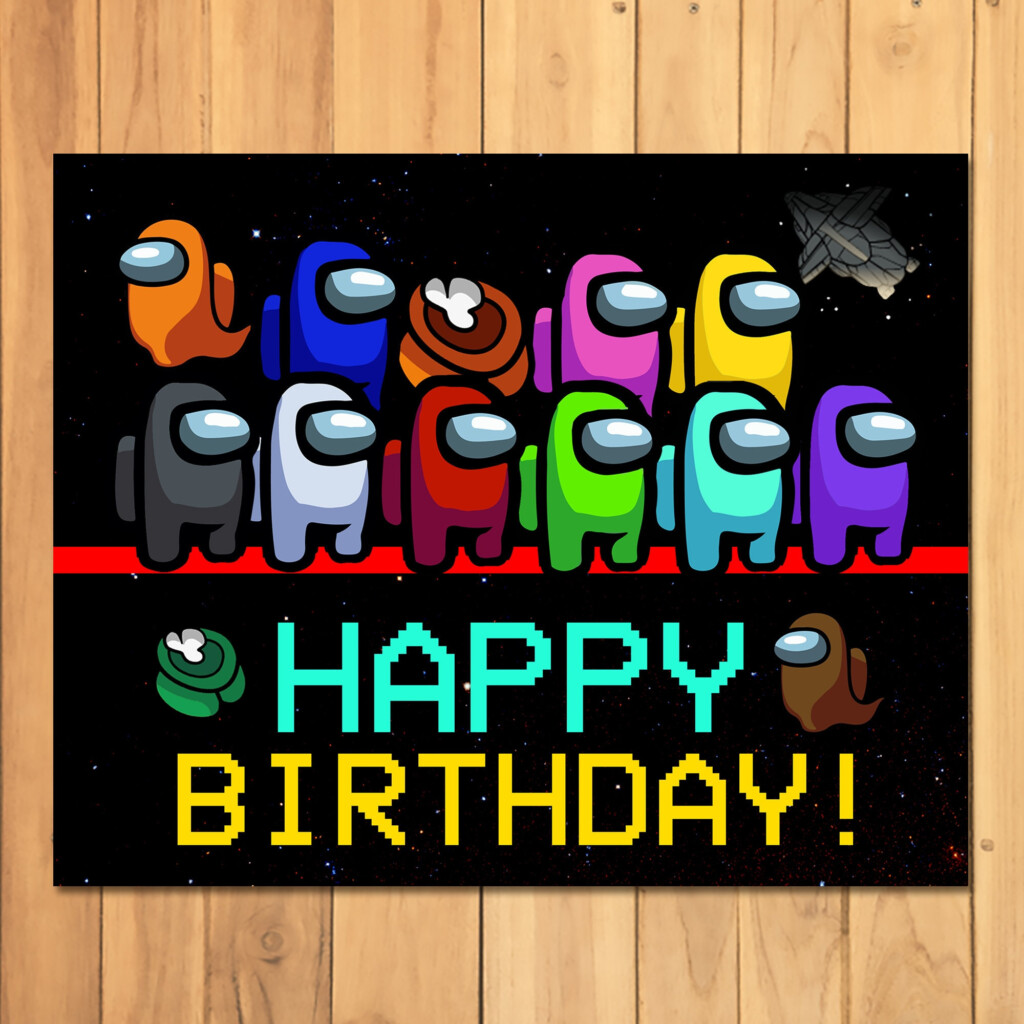 Awasome Among Us Happy Birthday Ideas US Folder