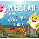 Baby Shark Blue Welcome Poster See More Party Ideas And Share Yours At