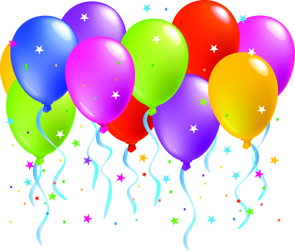 Balloons And Confetti Clip Art Clip Art Library