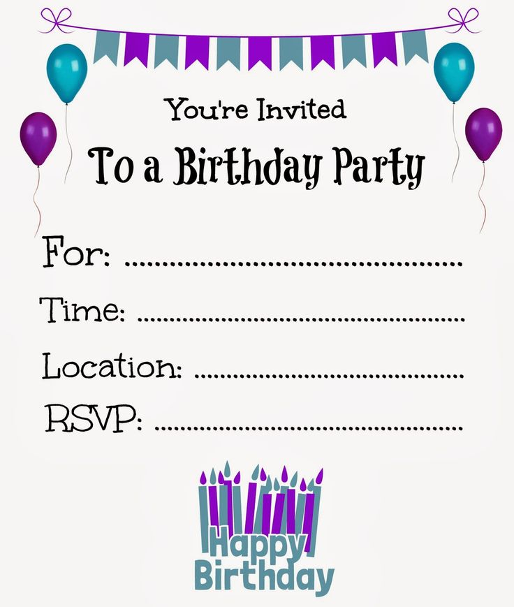 Best 25 Free Printable Birthday Invitations Ideas On Pinterest 