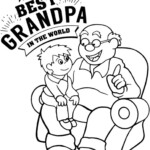 Best Grandpa In The World Card Coloring Page FREE DOWNLOAD