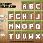 Birthday Banner Printable Minecraft Happy Birthday Banner