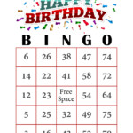 Birthday Bingo Cards 200 Cards Prints 1 Per Page Immediate Pdf