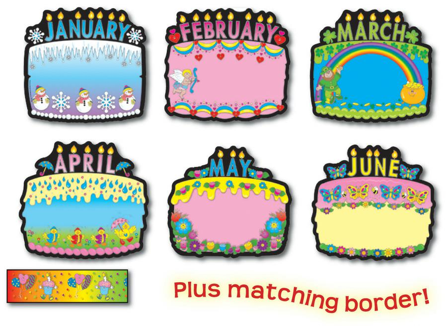 Birthday Cake Template For Bulletin Board Kids Birthday Party