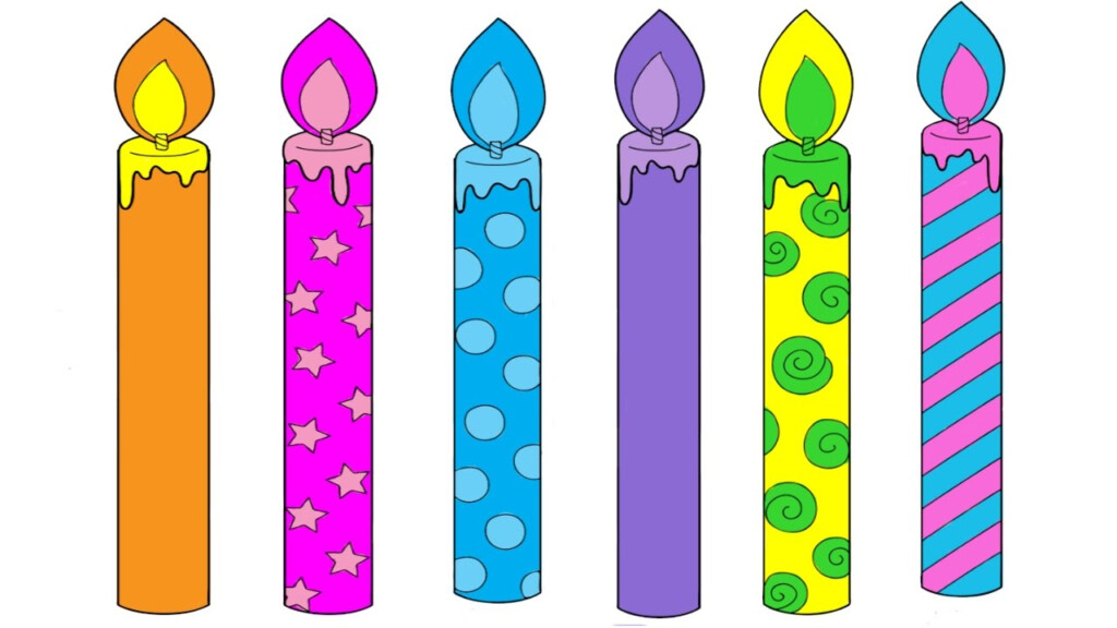 Birthday Candles Coloring Pages Birthday Candles Colouring Pages Video 