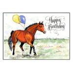 Birthday Card Happy Birthday Horse Card Bay Horse Birthday