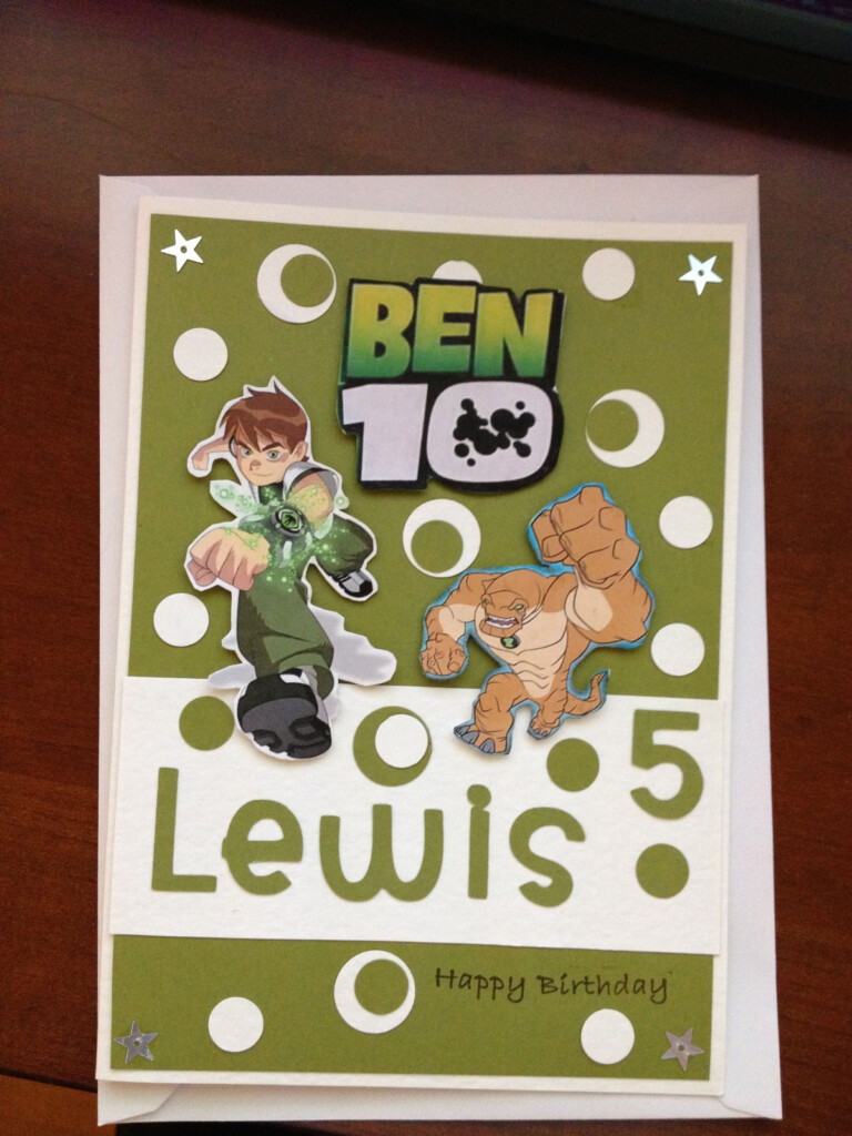 Birthday Card In Ben 10 Design Using Stampin Up Circle Punches And 