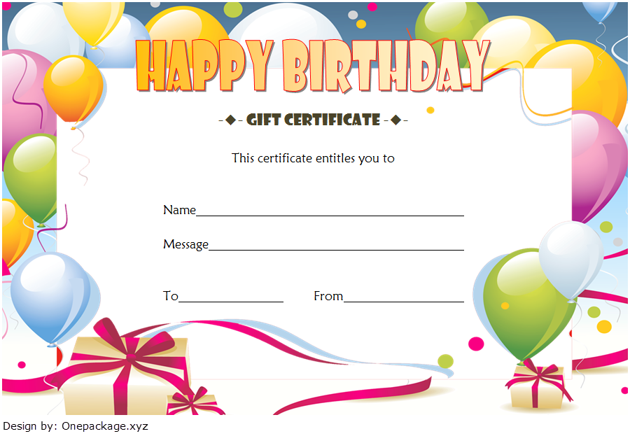 Birthday Gift Certificate Template Free 2022 Printable 3 Gift 