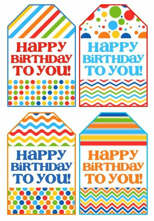 Birthday Gift In A Jar Happy Birthday Printable Happy Birthday Tag