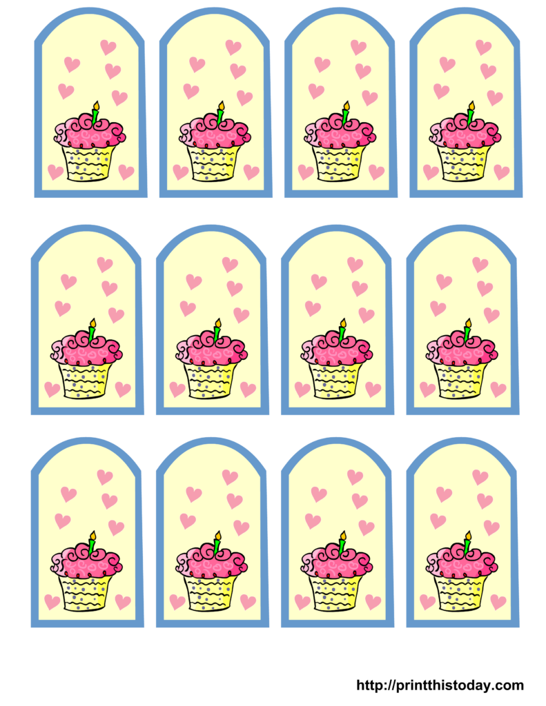 Birthday Goodie Bag Tags Printable Printable Word Searches