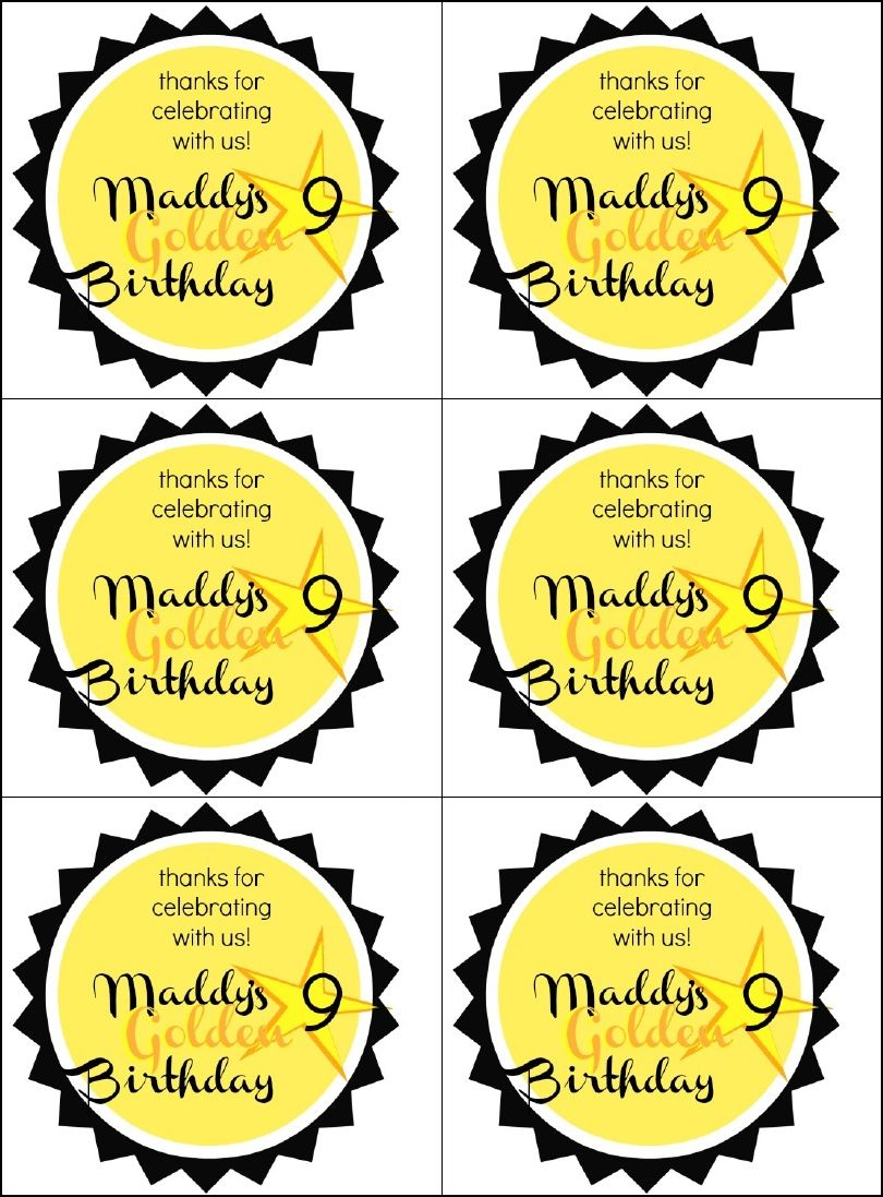 Birthday Goodie Bag Tags Printable Printable Word Searches