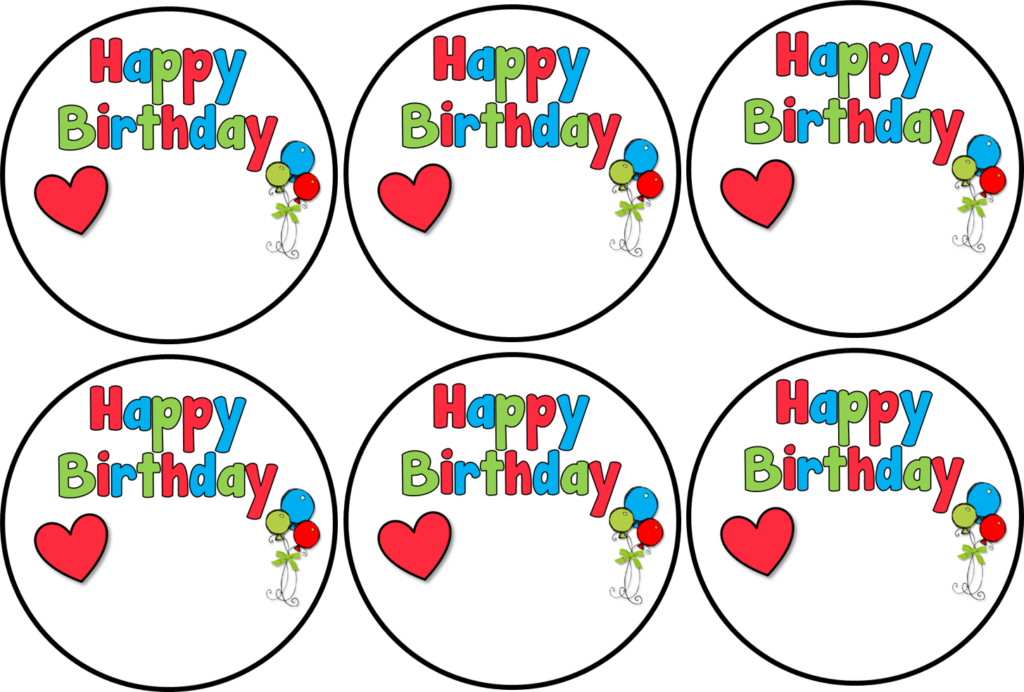 Birthday Labels Template Free