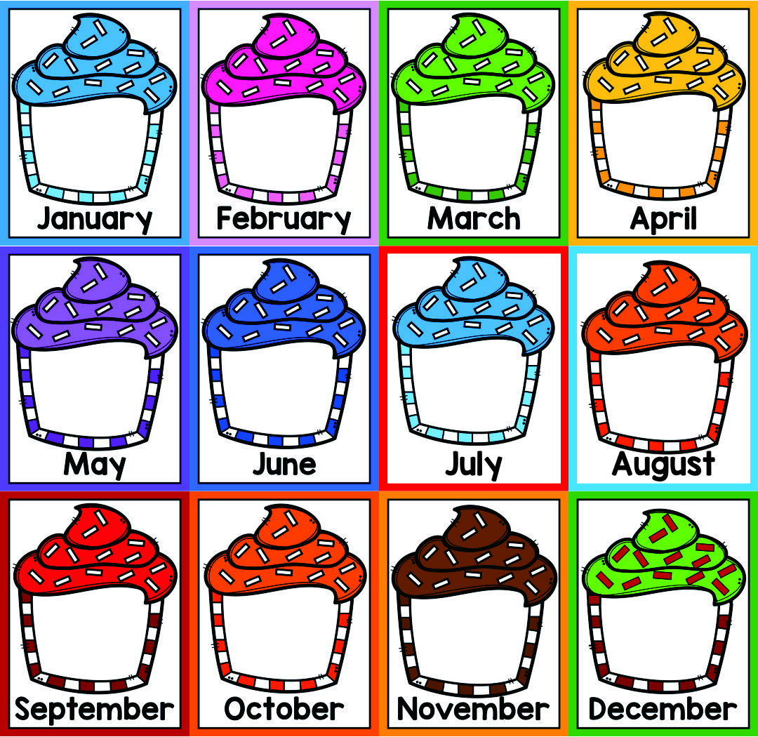 Birthday Month Cupcakes Printables Printable Word Searches